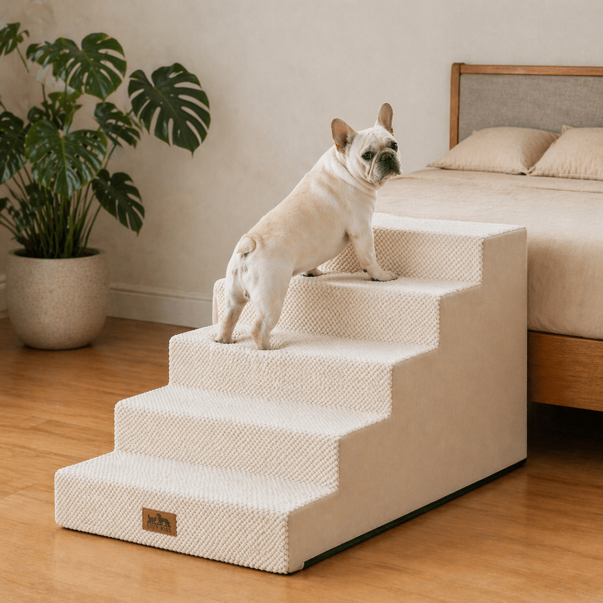 Foldable Foam Pet Stairs Non-Slip Portable | Cozy Bliss Foldable Foam Pet Stairs Non-Slip Portable | Cozy Bliss