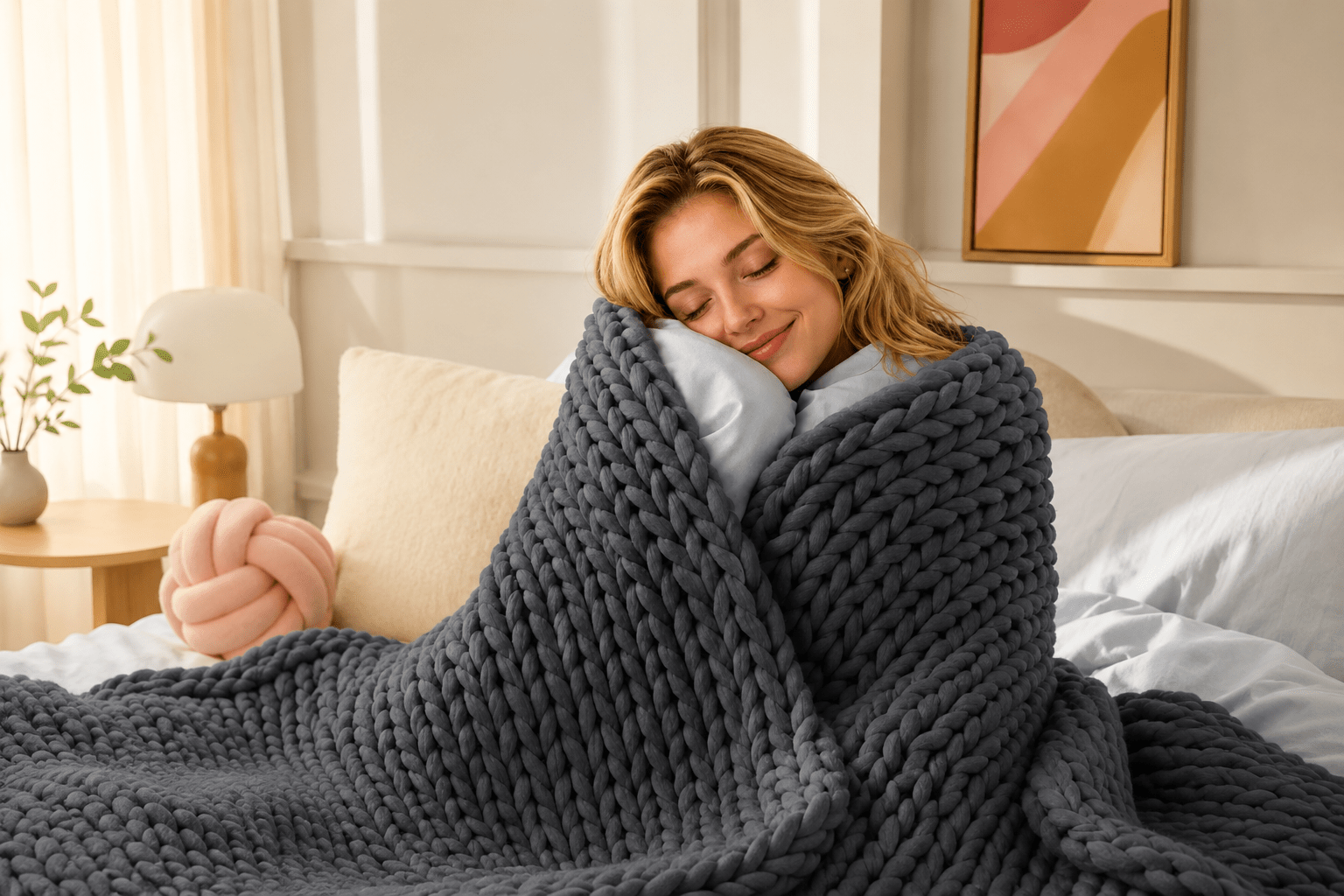 Sleeping Badly at Night? How a Cooling Weighted Blanket May Help - Cozy Bliss