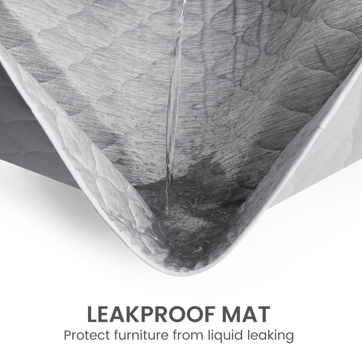 Leakproof cooling pet mat, protecting furniture from liquid leaking.#color_Light Grey