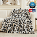 Luxurious Bubble Faux Fur Throw Blanket - Leopard