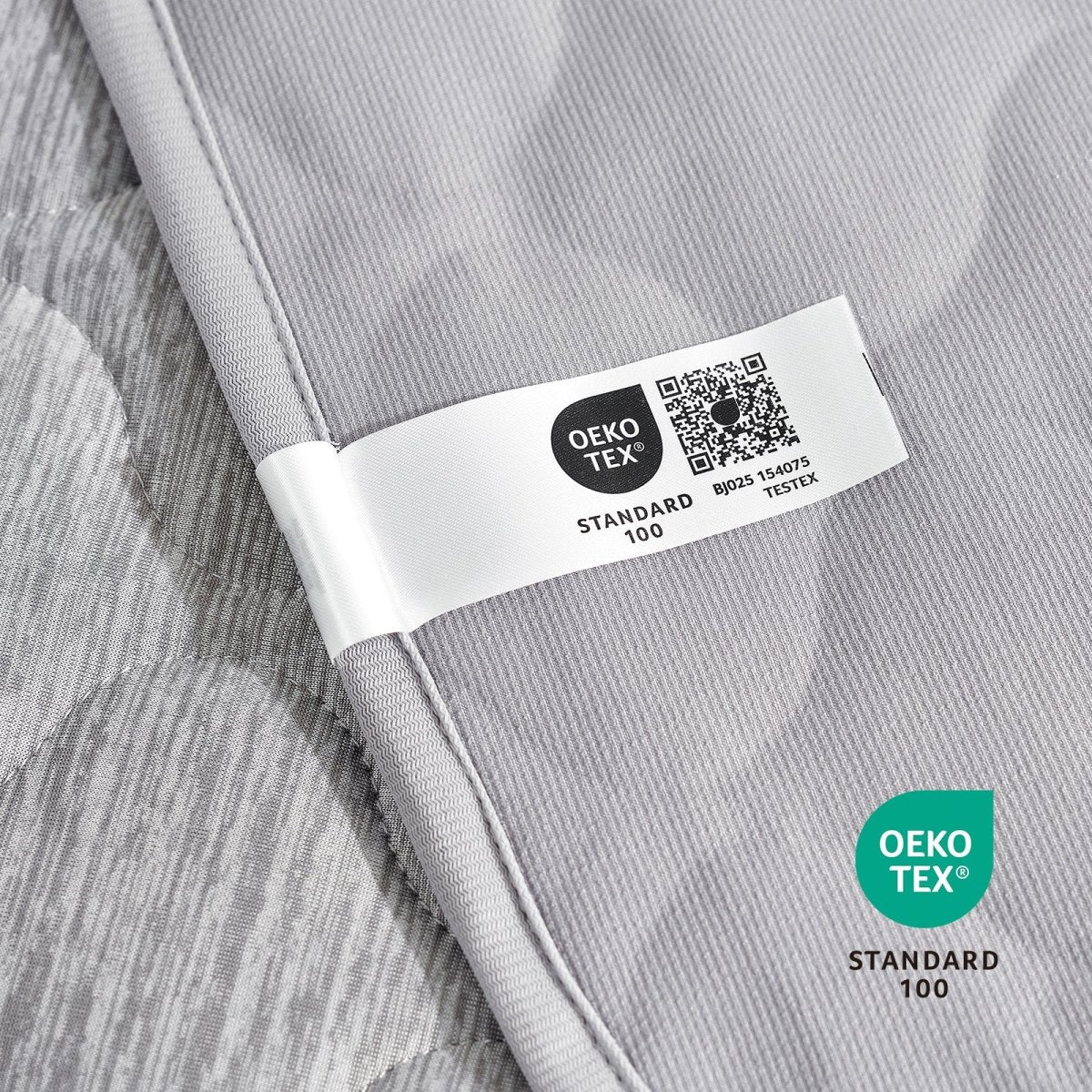 Close up of OEKO-TEX certified fabric, pet friendly and non-toxic textile for dog and cat safe home#color_Light Grey