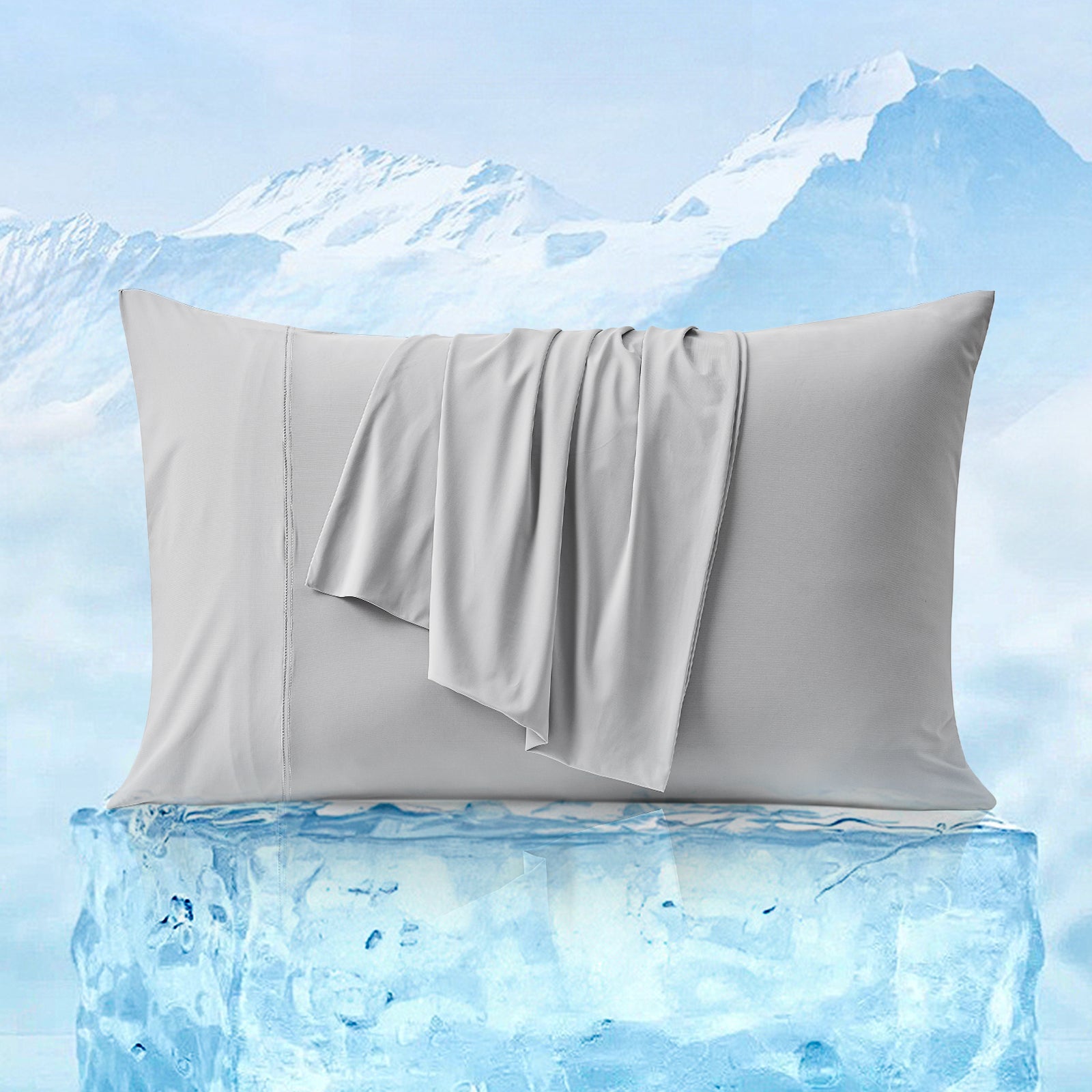 Cozy Bliss Cooling Pillowcases for Hot Sleepers Q Max 0.4 Queen Pillow Cases Envelope Closure for Night Sweats Summer Breathable Soft Pillow Covers