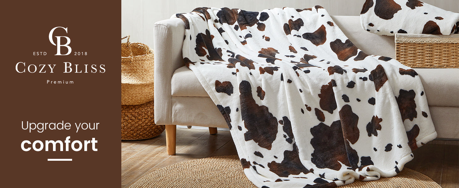 Cow Print Blanket outlet