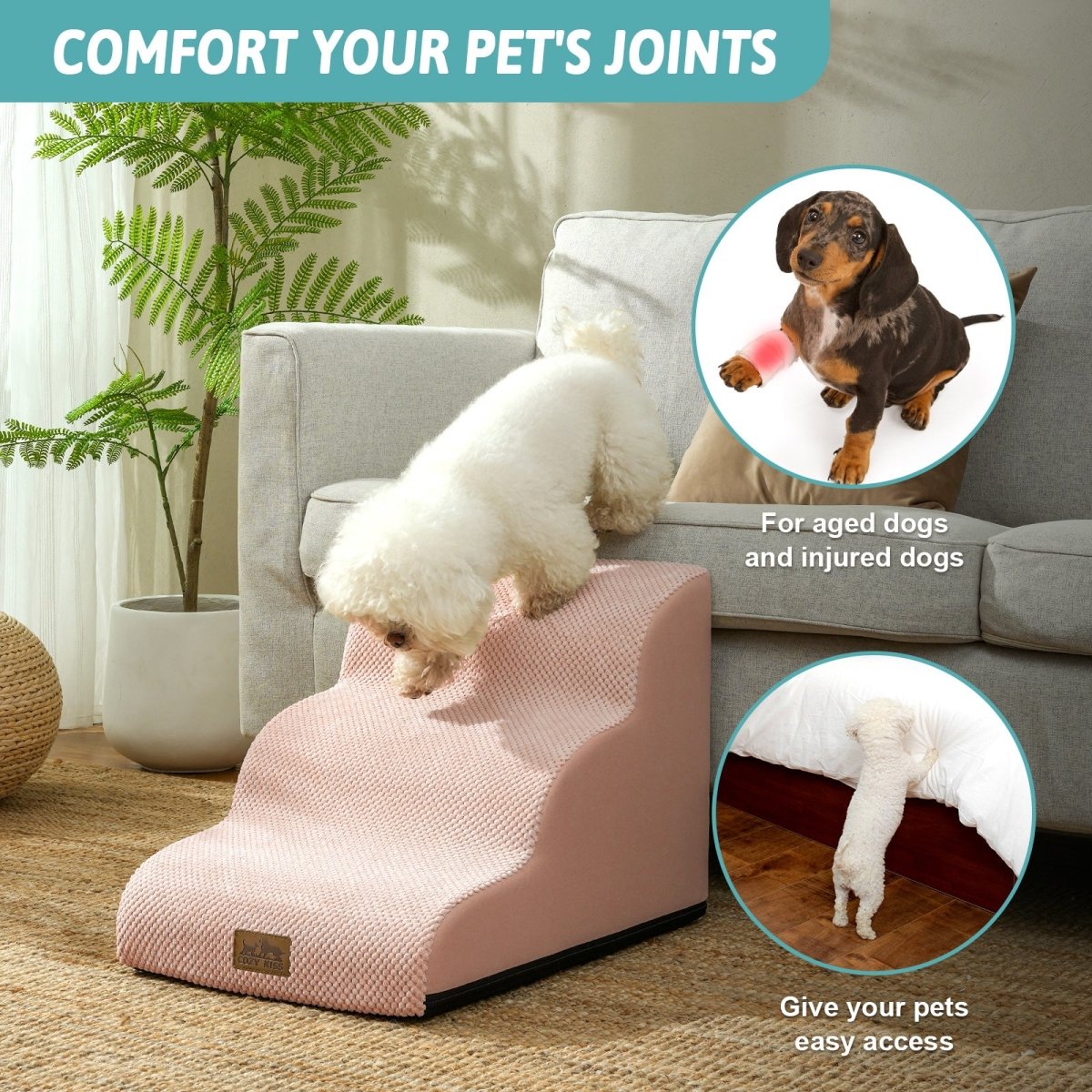 Pet stair for pets joints#Color_Pink