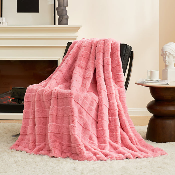 pink fur blanket