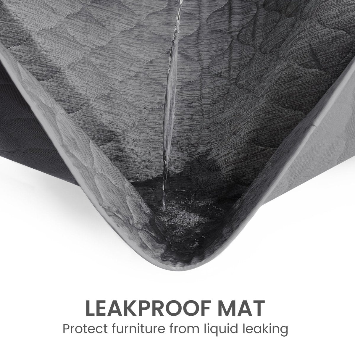 Leakproof cooling pet mat, protecting furniture from liquid leaking.#color_Dark Grey