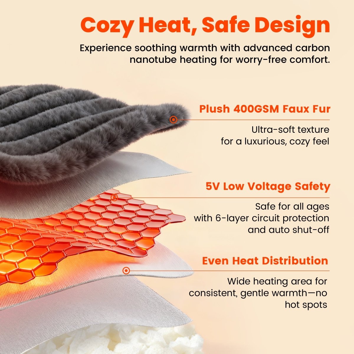 3D structure of electric heated backrest reading pillow. #color_Dark Grey