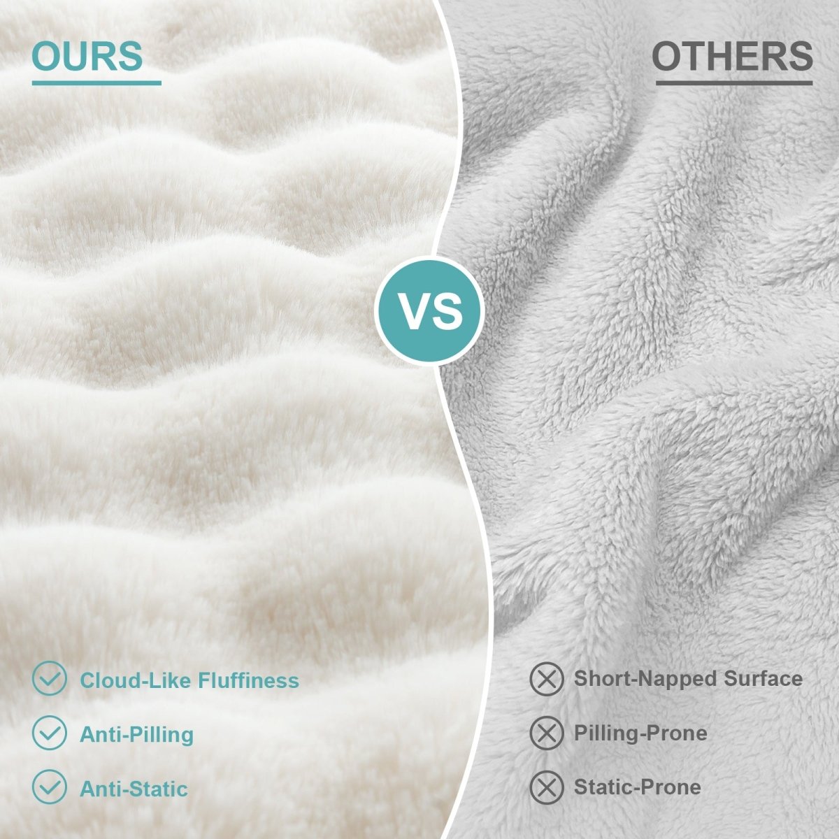 Comparison of tie-dye technique fabric with conventional dyeing on a blue and gray background.#color_Cream White