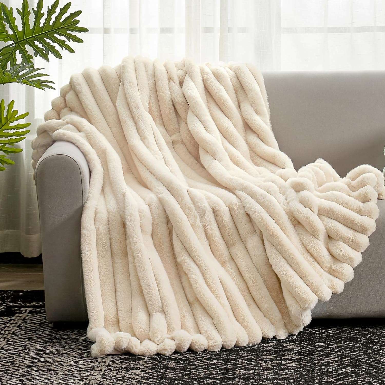 Fur blanket price sale