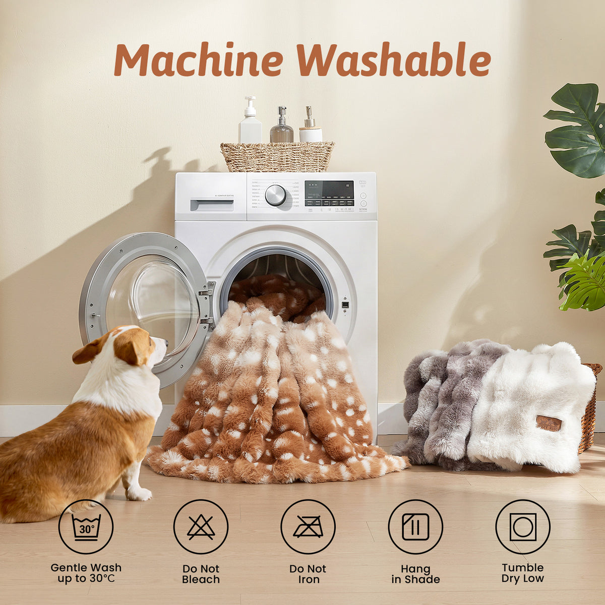 Leakproof Bubble Faux Fur Pet Blanket