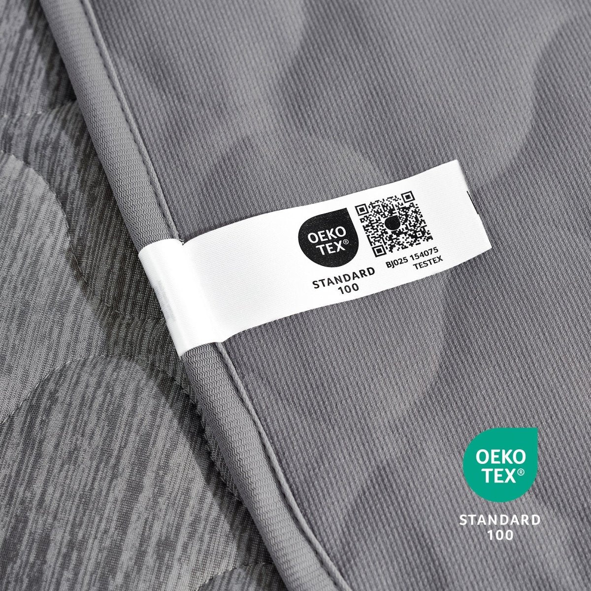 Close up of OEKO-TEX certified fabric, pet friendly and non-toxic textile for dog and cat safe home#color_Dark Grey